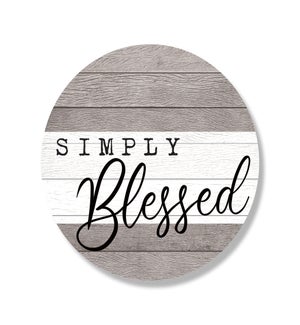 Simply Blessed Stripe Gray Circle